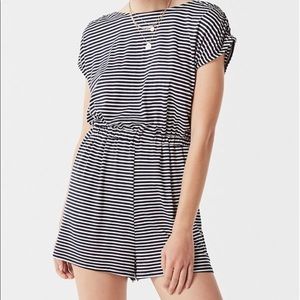 Urban Outfitters Striped Open Back Romper